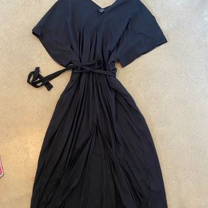 Full-length drape dress